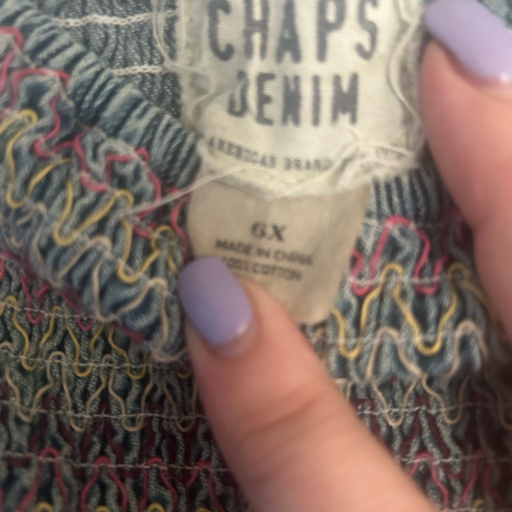 Chaps denim girls dress, worn twice